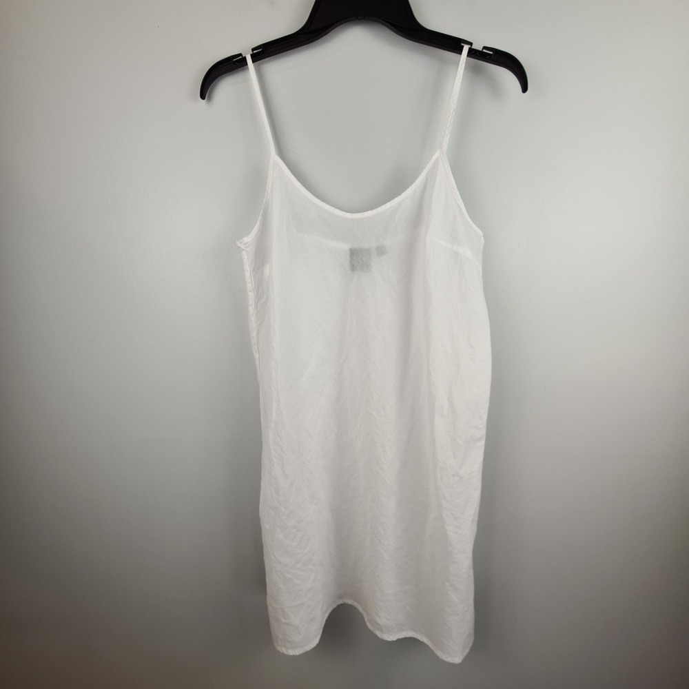 GAP White 100% Cotton Slip Dress S Petite Adjustable Straps Undergarment Sheer
